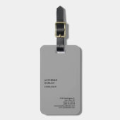 Grijs Modern Professional Exclusief Bagagelabel (Voorkant verticaal)