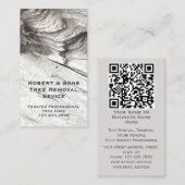 Grijs Modern Rustic Tree Professional | QR-code to Visitekaartje (Voorkant / Achterkant)