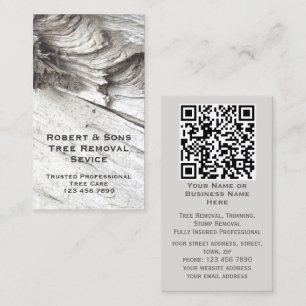 Grijs Modern Rustic Tree Professional   QR-code to Visitekaartje