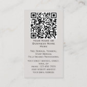 Grijs Modern Rustic Tree Professional | QR-code to Visitekaartje (Achterkant)