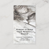 Grijs Modern Rustic Tree Professional | QR-code to Visitekaartje (Voorkant)