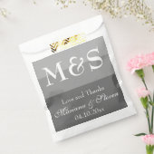 Grijs modern schrift bedankzakje (Gezegeld)