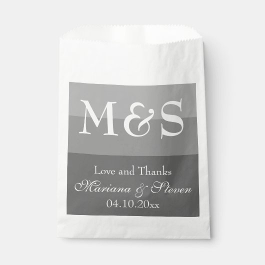 Grijs Modern Script Bedankzakje (Voorkant)