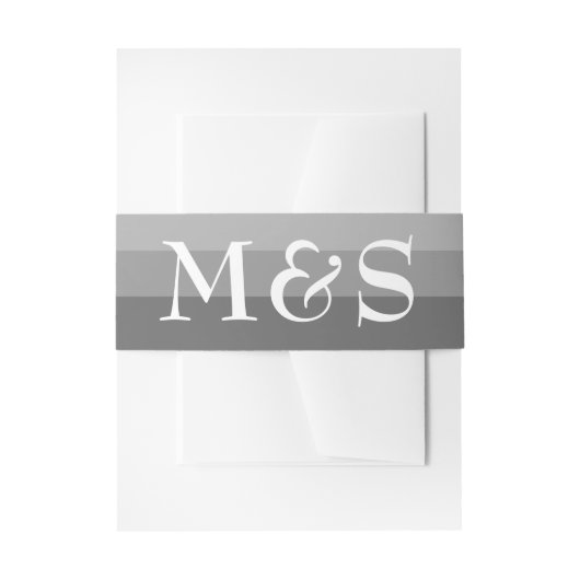 Grijs Modern Script Bruiloft Uitnodigingen Wikkel (Voorkant Voorbeeld)