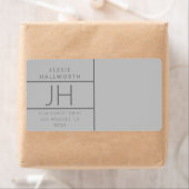 Grijs modern Terugkijkadres Verzending Etiket (Insitu)