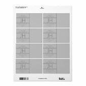 Grijs modern Terugkijkadres Verzending Etiket (Full Sheet)