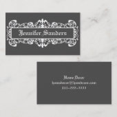  grijs modern Visitekaartje (Voorkant / Achterkant)