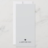 Grijs modern zakelijk gepersonaliseerd cadeaubon (Achterkant)
