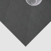 Grijs Moderne Aquarel Minimal Monogram Initiaal Tissuepapier (Detail)