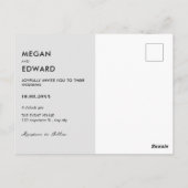 Grijs Moderne bruiloft Briefkaart (Achterkant)