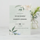 Grijs moderne bruiloft uitnodiging (Staand voorkant)