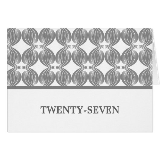 Grijs Moderne Deco-tabel Aantal Kaarten (Voorkant Horizontaal)