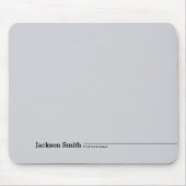 Grijs moderne, gepersonaliseerde minimalistische n muismat (Voorkant)