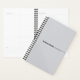 Grijs moderne, gepersonaliseerde minimalistische n planner