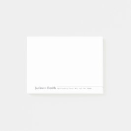 Grijs moderne, gepersonaliseerde minimalistische n post-it® notes