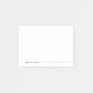 Grijs moderne, gepersonaliseerde minimalistische n post-it® notes