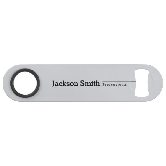 Grijs moderne, gepersonaliseerde minimalistische n speed flessenopener (Voorkant (Horizontaal))
