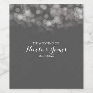 Grijs Moderne Minimaal Licht Chic Elegant Glam Wij Wijn Etiket