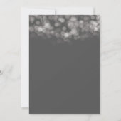Grijs moderne minimale lichte chic feest uitnodigi kaart (Achterkant)
