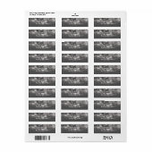 Grijs moderne minimale lichten chic feest uitnodig etiket (Full Sheet)
