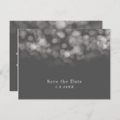 Grijs Moderne Minimale Lichten Uitnodiging van gra (Voorkant / Achterkant)