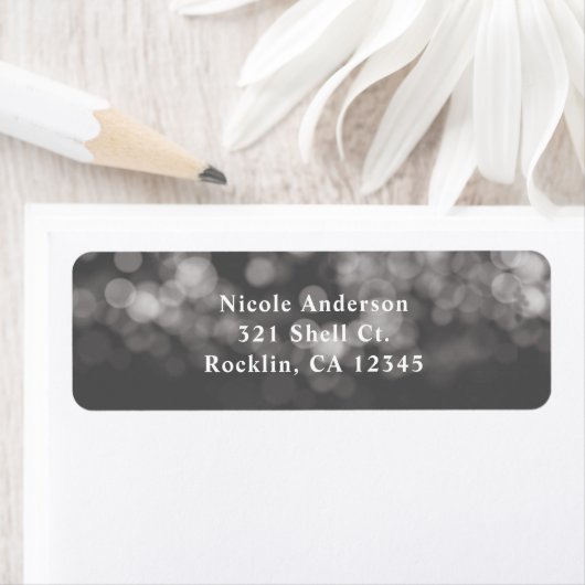 Grijs Moderne Minimale Lichten Uitnodiging van gra Etiket (Insitu)