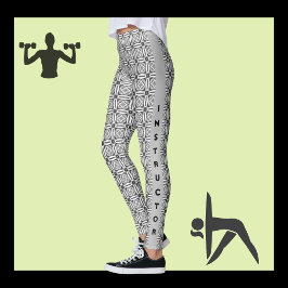 Grijs moderne minimalistische patroon en tekst op leggings