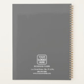 Grijs| Moderne professionele witte zakelijke Logo Planner (Achterkant)