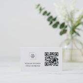 Grijs moderne QR-code bedrijfsidentiteit Visitekaartje (Staand voorkant)