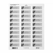 Grijs monochromatisch Blooms Floral Mailing Label (Full Sheet)