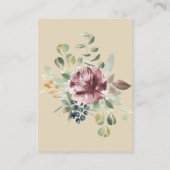 Grijs monochroom FLORAL BRUILOFT Details Routebesc Informatiekaartje (Achterkant)