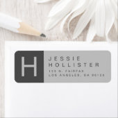 Grijs Monogram Retouradres Etiket (Insitu)