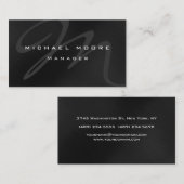 Grijs monogram uniek aantrekkelijk Visitekaartje (Voorkant / Achterkant)