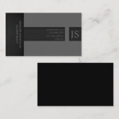 Grijs Monogram Visitekaartje (Voorkant / Achterkant)