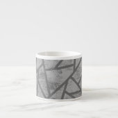 grijs mozaïekpatroon espresso kop (Voorkant)