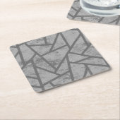 grijs mozaïekpatroon kartonnen onderzetters (Schuin)