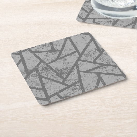 grijs mozaïekpatroon kartonnen onderzetters (Schuin)