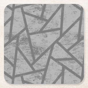 grijs mozaïekpatroon kartonnen onderzetters