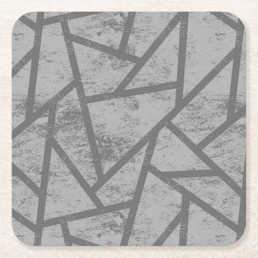 grijs mozaïekpatroon kartonnen onderzetters (Voorkant)