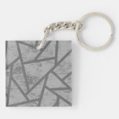 grijs mozaïekpatroon sleutelhanger (Achterkant)