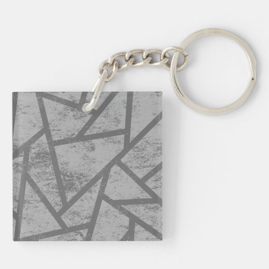 grijs mozaïekpatroon sleutelhanger (Achterkant)
