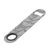 grijs mozaïekpatroon speed flessenopener (Voorkant Gekanteld)
