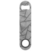 grijs mozaïekpatroon speed flessenopener (Achterkant)