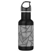 grijs mozaïekpatroon waterfles (Voorkant)