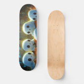 Grijs Nacht Kerkhof Schattig Halloween Spook Persoonlijk Skateboard (Voorkant)