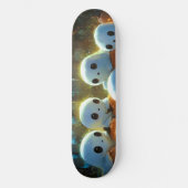 Grijs Nacht Kerkhof Schattig Halloween Spook Persoonlijk Skateboard (Voorkant)