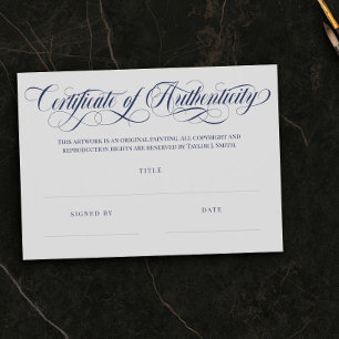 Grijs & Navy Krullen Certificaat van Echtheid
