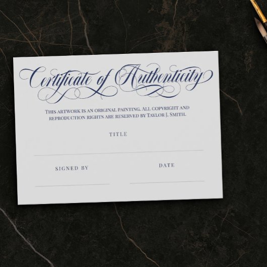 Grijs & Navy Krullen Certificaat van Echtheid