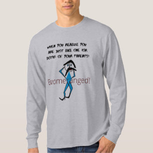 Grijs 'Net als je ouders' Boomeranged T-shirt