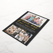 Grijs Nieuwjaar vrede uit 2020 manuscript 3 foto's Folie Feestdagenkaart (Gedraaid)